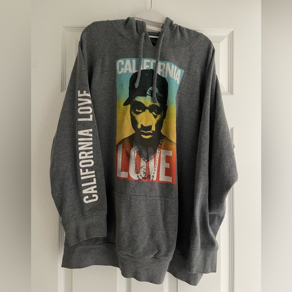 Torrid Gray Tupac California Love Graphic Hoodie